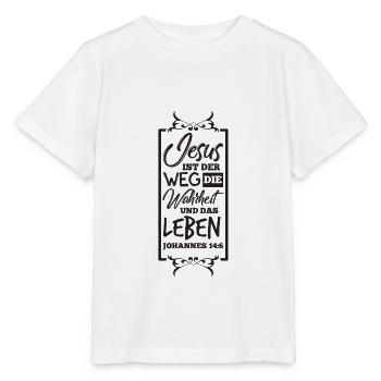 Jesus, Weg, Wahrheit, Leben - Stanley/Stella Kinder T-Shirt MINI CREATOR  - Weiß - Vorne - Maike (125cm)