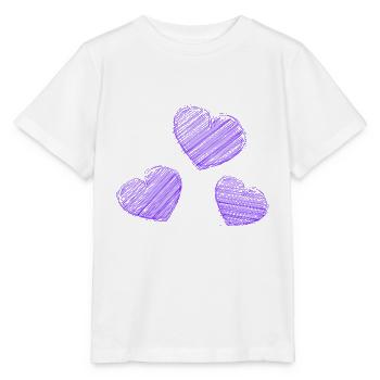 HERZ. HERZ. HEILIGER VALENTINSTAG. LIEBE. LIEBE. HERZ - Stanley/Stella Kinder T-Shirt MINI CREATOR  - Weiß - Vorne - Maike (125cm)
