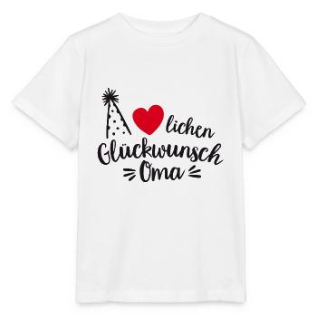 Herzlichen Glückwunsch Oma - Stanley/Stella Kinder T-Shirt MINI CREATOR  - Weiß - Vorne - Maike (125cm)