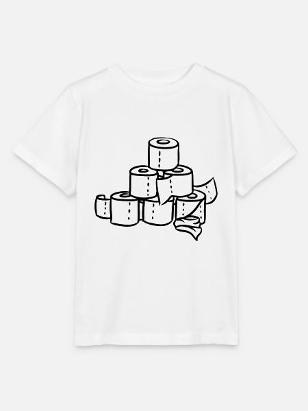 Toilette Klopapierturm WC - Stanley/Stella Kinder T-Shirt MINI CREATOR - Weiß