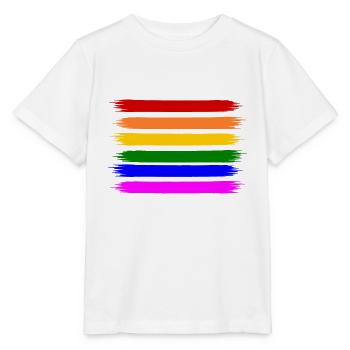 Regenbogen Regenbogenfahne - Stanley/Stella Kinder T-Shirt MINI CREATOR  - Weiß - Vorne - Maike (125cm)