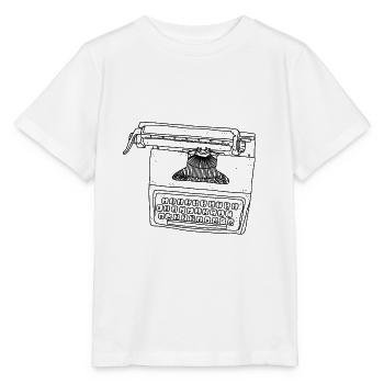 Machine à écrire - T-shirt bio MINI CREATOR Stanley/Stella Enfant - blanc - Devant - Maike (125cm)