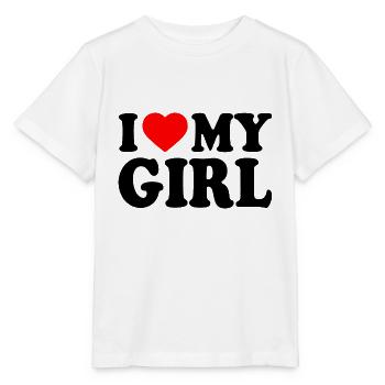 I love my girl - Stanley/Stella Kinder T-Shirt MINI CREATOR  - Weiß - Vorne - Maike (125cm)
