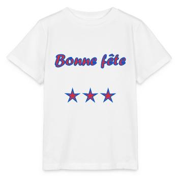 BONNE FÊTE. FÊTE DES MÈRES. FÊTE DES PÈRES. FÊTE - T-shirt bio MINI CREATOR Stanley/Stella Enfant - blanc - Devant - Maike (125cm)