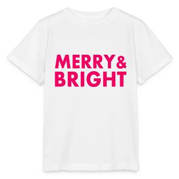 Merry and bright - Stanley/Stella MINI CREATOR Kids’ T-Shirt - white - Front - Maike (125cm)