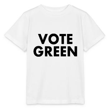 Vote green - Stanley/Stella Kinder T-Shirt MINI CREATOR  - Weiß - Vorne - Maike (125cm)