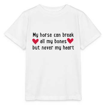 cheval - T-shirt bio MINI CREATOR Stanley/Stella Enfant - blanc - Devant - Maike (125cm)