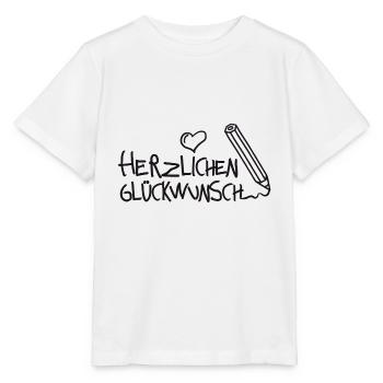 Herzlichen Glückwunsch -Stift - Stanley/Stella Kinder T-Shirt MINI CREATOR  - Weiß - Vorne - Maike (125cm)