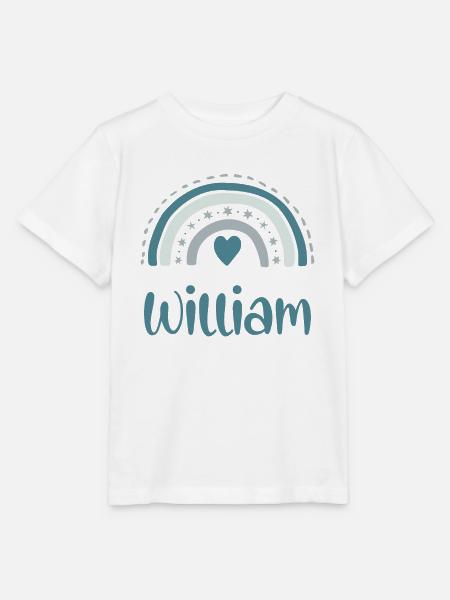William Name Regenbogen - Stanley/Stella Kinder T-Shirt MINI CREATOR - Weiß
