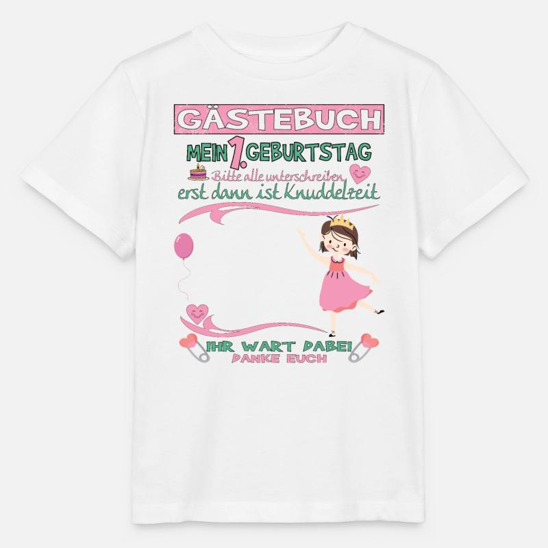1. Geburtstag Mädchen & Junge Gästebuch - Stanley/Stella Kinder T-Shirt MINI CREATOR  - Weiß