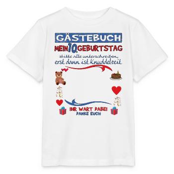 10. Geburtstag Junge & Mädchen Gästebuch - Stanley/Stella Kinder T-Shirt MINI CREATOR  - Weiß - Vorne - Maike (125cm)