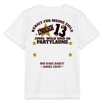 13. Geburtstag Mädchen & Junge Gästebuch - Stanley/Stella Kinder T-Shirt MINI CREATOR  - Weiß - Vorne - Maike (125cm)