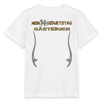14th Birthday Girl & Boy Guestbook - Stanley/Stella MINI CREATOR Kids’ T-Shirt - white - Front - Maike (125cm)