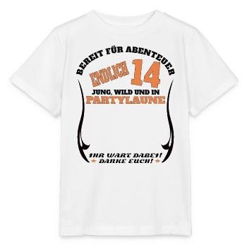 14th Birthday Girl & Boy Guestbook - Stanley/Stella MINI CREATOR Kids’ T-Shirt - white - Front - Maike (125cm)