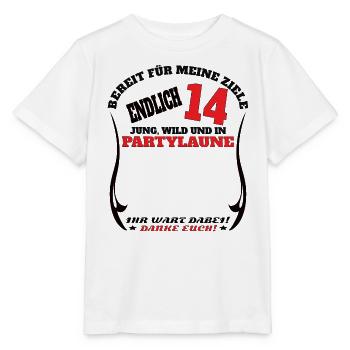 14th Birthday Girl & Boy Guestbook - Stanley/Stella MINI CREATOR Kids’ T-Shirt - white - Front - Maike (125cm)
