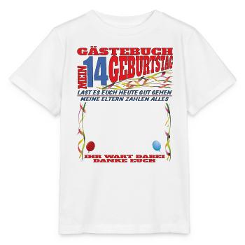 14th Birthday Girl & Boy Guestbook - Stanley/Stella MINI CREATOR Kids’ T-Shirt - white - Front - Maike (125cm)