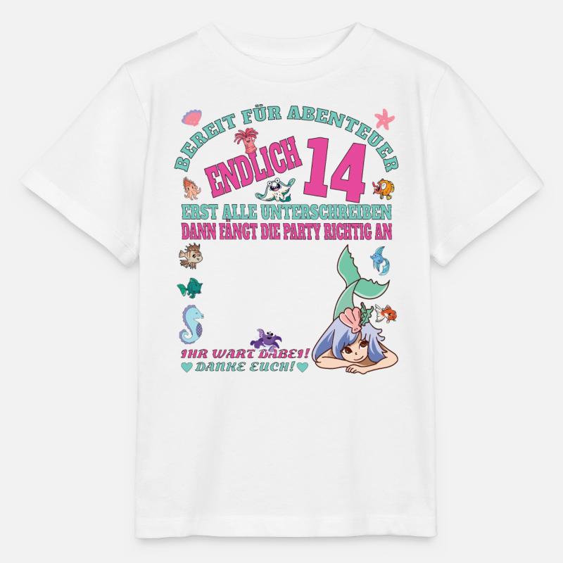 14. Geburtstag Mädchen & Junge Gästebuch - Stanley/Stella Kinder T-Shirt MINI CREATOR  - Weiß