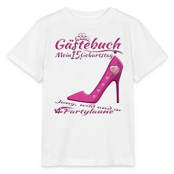 Livre d’or 15e anniversaire fille et garçon - T-shirt bio MINI CREATOR Stanley/Stella Enfant - blanc - Devant - Maike (125cm)
