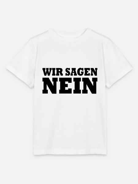 Wir sagen nein - Stanley/Stella Kinder T-Shirt MINI CREATOR  - Weiß