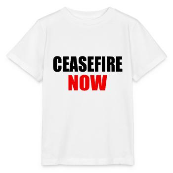 Ceasefire now - Stanley/Stella Kinder T-Shirt MINI CREATOR  - Weiß - Vorne - Maike (125cm)