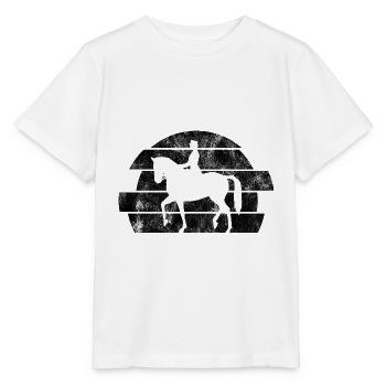 Dressage Cavalier de dressage Cheval d’équitation - T-shirt bio MINI CREATOR Stanley/Stella Enfant - blanc - Devant - Maike (125cm)