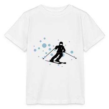 Sports d'hiver - skieur neige - T-shirt bio MINI CREATOR Stanley/Stella Enfant - blanc - Devant - Maike (125cm)