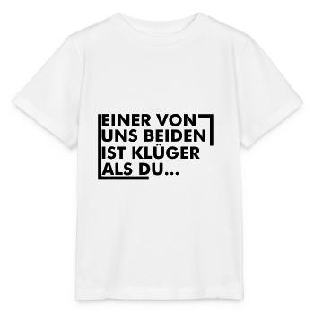 einer von uns beiden ist klüger als du - Stanley/Stella Kinder T-Shirt MINI CREATOR  - Weiß - Vorne - Maike (125cm)