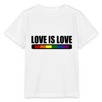 Love is love - T-shirt bio MINI CREATOR Stanley/Stella Enfant - blanc - Devant - Maike (125cm)