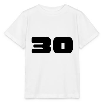 30. 30 ANS. 30e ANNIVERSAIRE. ANNIVERSAIRE 30 ANS. - T-shirt bio MINI CREATOR Stanley/Stella Enfant - blanc - Devant - Maike (125cm)