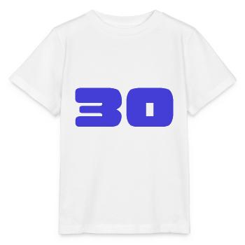30. 30 ANS. 30e ANNIVERSAIRE. ANNIVERSAIRE 30 ANS. - T-shirt bio MINI CREATOR Stanley/Stella Enfant - blanc - Devant - Maike (125cm)
