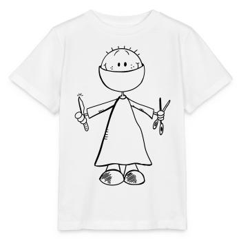 Chirurg Comicfigur - Arzt - Chirurgie - OP - Team - Stanley/Stella Kinder T-Shirt MINI CREATOR  - Weiß - Vorne - Maike (125cm)