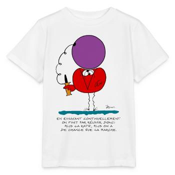 Indem wir ständig versuchen, ... - Stanley/Stella Kinder T-Shirt MINI CREATOR  - Weiß - Vorne - Maike (125cm)