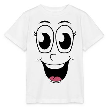 Visage heureux - T-shirt bio MINI CREATOR Stanley/Stella Enfant - blanc - Devant - Maike (125cm)