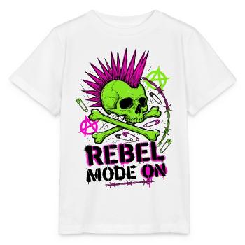 Rebel Mode On - Stanley/Stella Kinder T-Shirt MINI CREATOR  - Weiß - Vorne - Maike (125cm)