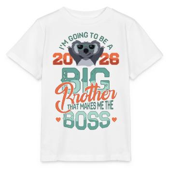 2026 Big Brother Koala Pregnancy Baby Love - Stanley/Stella MINI CREATOR Kids’ T-Shirt - white - Front - Maike (125cm)