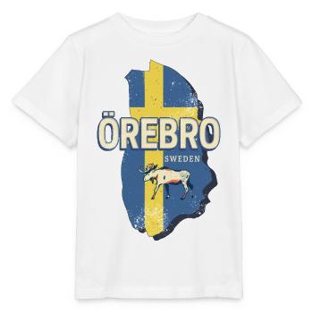 Örebro Schweden Provinz Landkarte Vintage Souvenir - Stanley/Stella Kinder T-Shirt MINI CREATOR  - Weiß - Vorne - Maike (125cm)