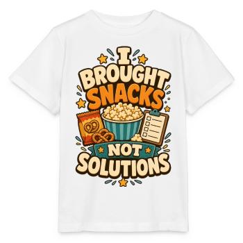 J’ai apporté des snacks, pas des solutions. - T-shirt bio MINI CREATOR Stanley/Stella Enfant - blanc - Devant - Maike (125cm)