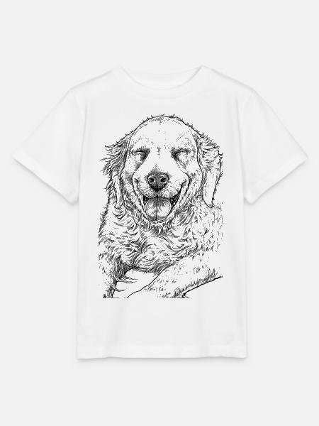 DER GLÜCKLICHE HUND - Stanley/Stella Kinder T-Shirt MINI CREATOR - Weiß