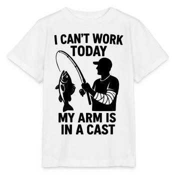 Funny Angler Saying: My Arm Is in a Cast - Stanley/Stella MINI CREATOR Kids’ T-Shirt - white - Front - Maike (125cm)