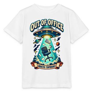 Nicht im Amt – Vorübergehend von einem UFO entführt - Stanley/Stella Kinder T-Shirt MINI CREATOR  - Weiß - Vorne - Maike (125cm)