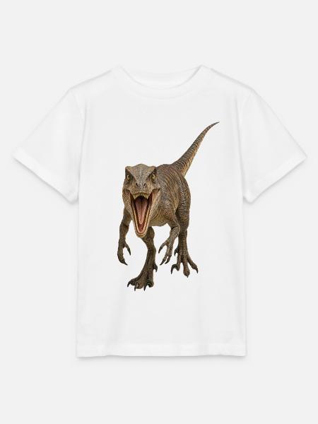 Velociraptor - Stanley/Stella Kinder T-Shirt MINI CREATOR  - Weiß