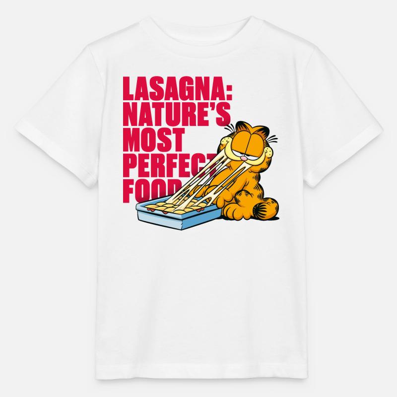 Garfield Lasagnes La Nourriture La Plus Parfaite - T-shirt bio MINI CREATOR Stanley/Stella Enfant - blanc