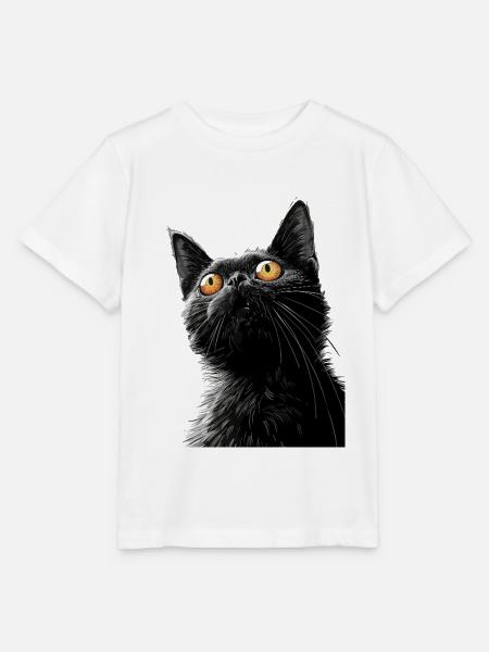 Schwarze Katze Peter - Stanley/Stella Kinder T-Shirt MINI CREATOR - Weiß
