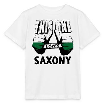 Drapeau de Saxe Drapeau saxon Ossi Holiday SN - T-shirt bio MINI CREATOR Stanley/Stella Enfant - blanc - Devant - Maike (125cm)