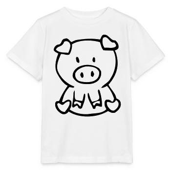 schwein - pig - Stanley/Stella Kinder T-Shirt MINI CREATOR  - Weiß - Vorne - Maike (125cm)