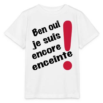encore enceinte - T-shirt bio MINI CREATOR Stanley/Stella Enfant - blanc - Devant - Maike (125cm)