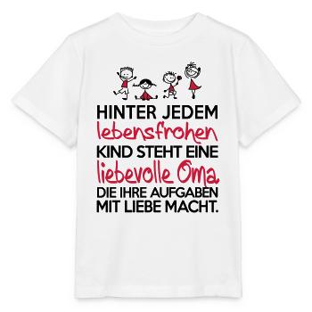 Ich bin eine Oma die ihre Aufgaben mit Liebe macht - Stanley/Stella Kinder T-Shirt MINI CREATOR  - Weiß - Vorne - Maike (125cm)