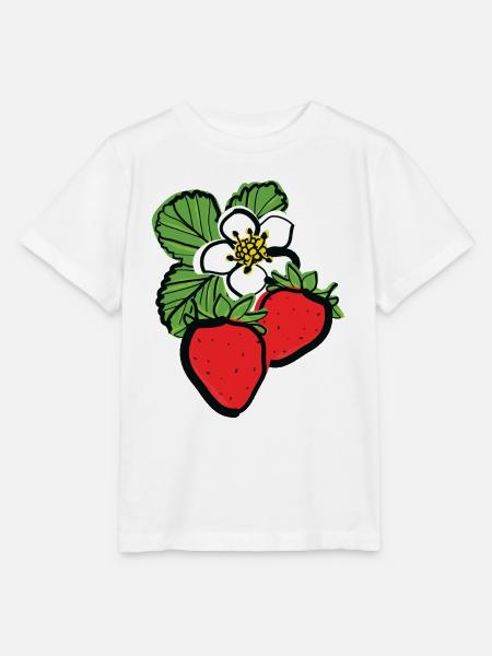 Erdbeeren Früchte - Stanley/Stella Kinder T-Shirt MINI CREATOR - Weiß