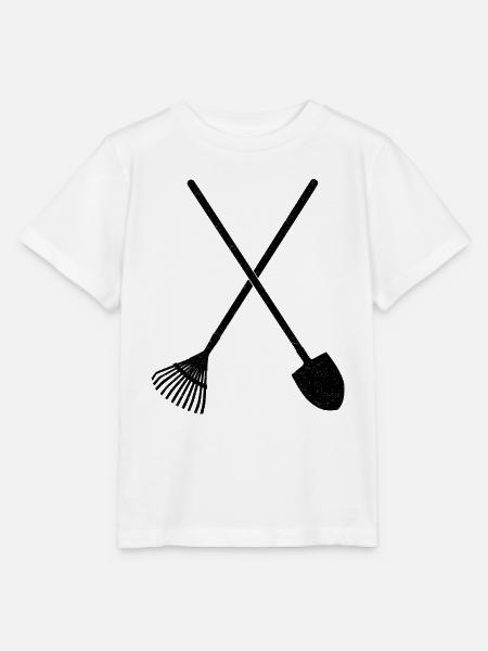 Schaufel und Rechen - Stanley/Stella Kinder T-Shirt MINI CREATOR - Weiß