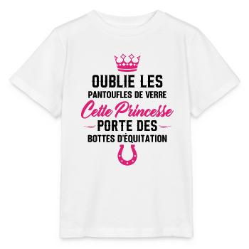 Cette Princesse Porte Des Bottes D'équitation - T-shirt bio MINI CREATOR Stanley/Stella Enfant - blanc - Devant - Maike (125cm)